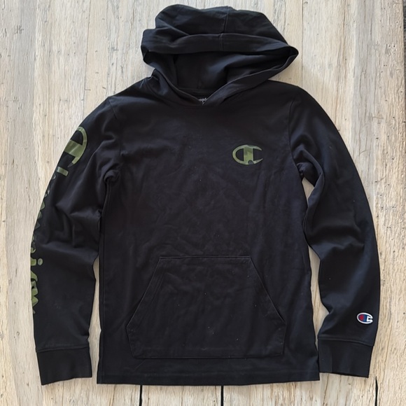 Boys Champion Pullover Hoodie Long Sleeve Tee & Cargo Jogger Pants-Med 10-12 GUC - Picture 2 of 12